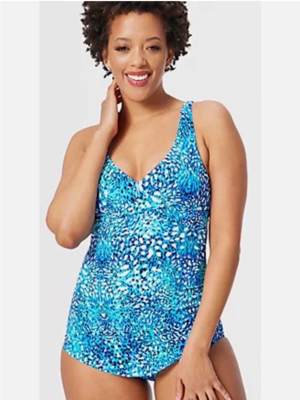 Kim Gravel X Swimsuits For All Sarong One-Piece Ocean Animal Size 12